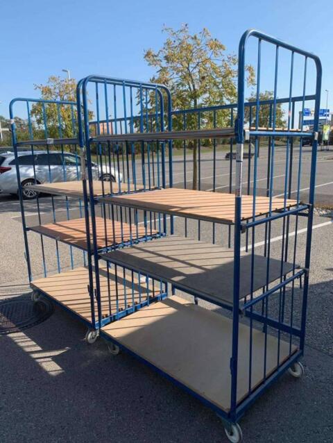 Rollwagen, Rollcontainer 300 kg belastbar, Euro-Palettenformat