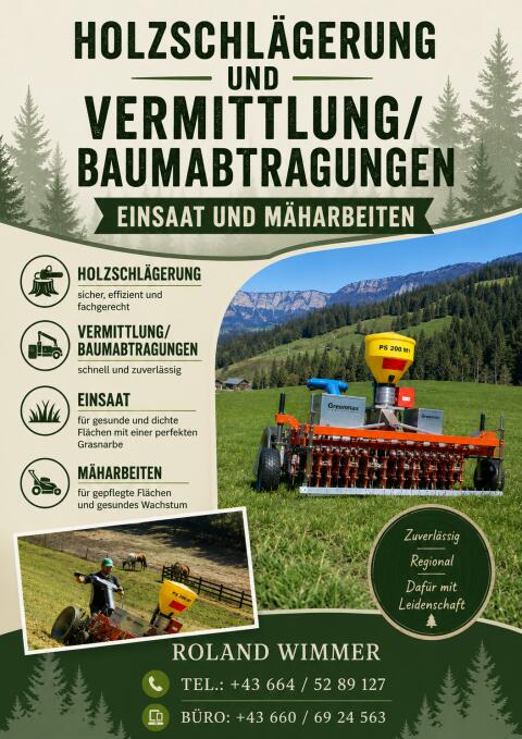 Lohnarbeiten Mähen, Sähen
