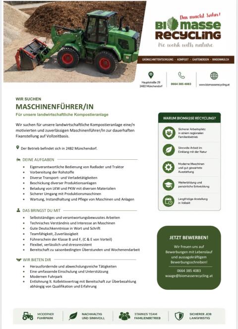 Suche Maschinenführer/in