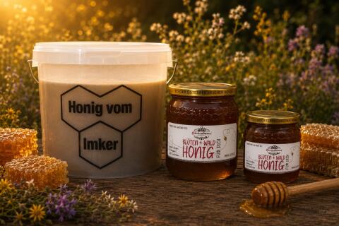 Frischer Honig aus eigener Imkerei