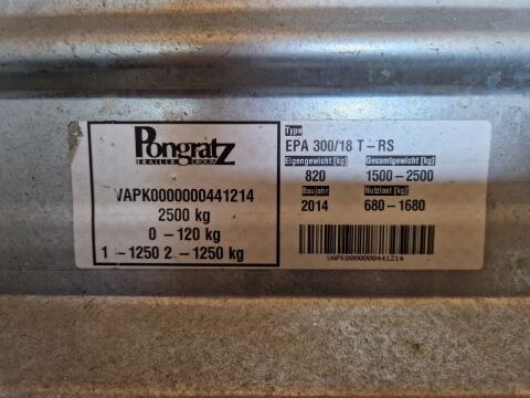 Pongratz Viehanhänger EPA300/18T
