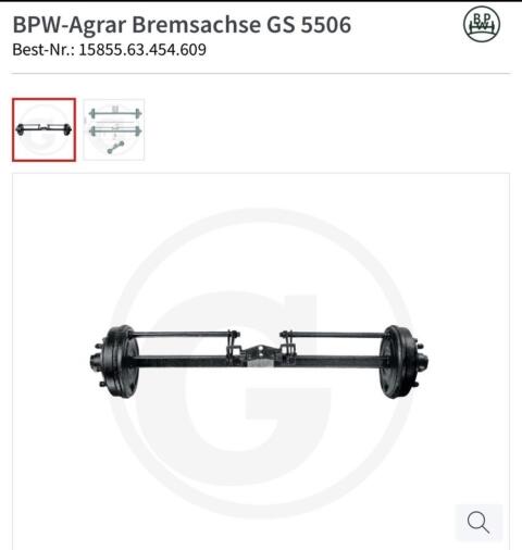 BPW Agrar Bremsachse GS 5506