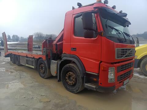 VOLVO FM 400 8x2, Machine Transporter mit Kran