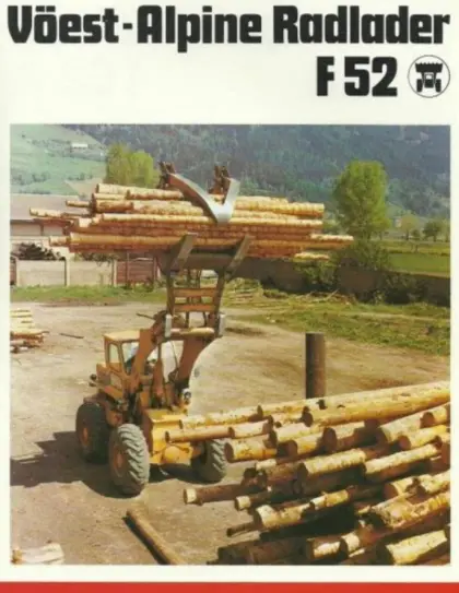 Suche Typenschein, Betriebsanleitung für Voest Radlader F52