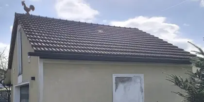 Dachstuhl mit Dachziegel