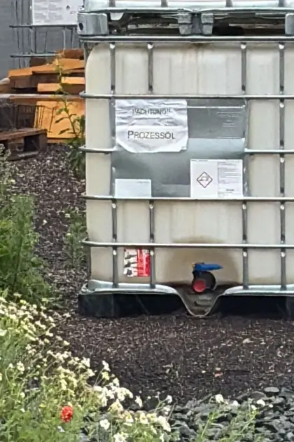IBC-Plastikeinsatz, Blase