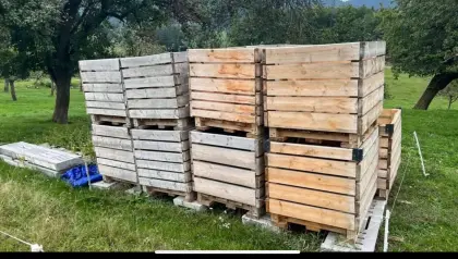Holzkisten, Boxen für Kartoffel, Brennholz