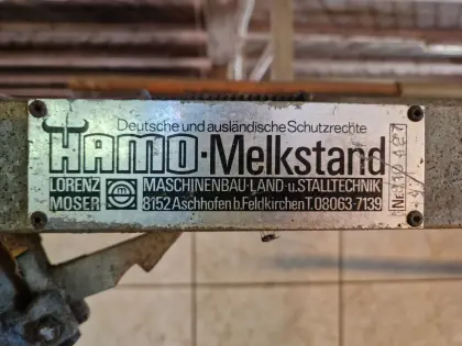 HAMO Melkstand (1 x 3) komplett mit Melktechnik und Zubehör