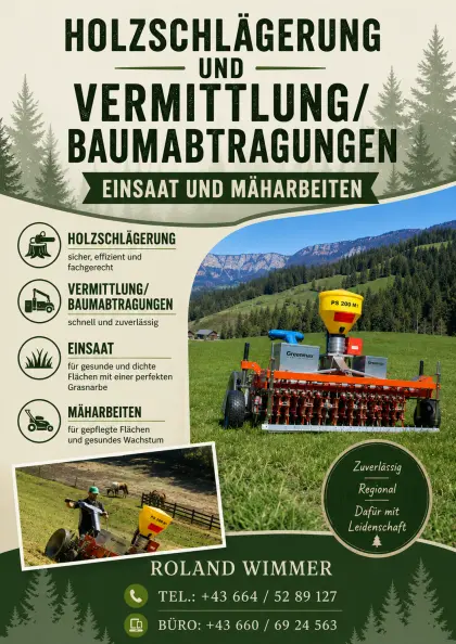 Lohnarbeiten Mähen, Sähen