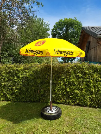 Sonnenschirm kippbar, Terrassenschirm, Gartenschirm, Schweppes
