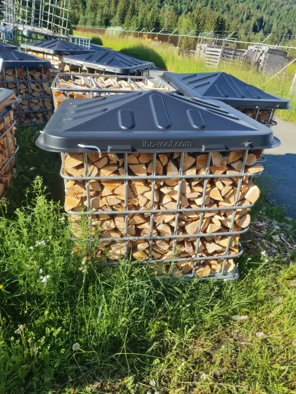 IBC Roof, IBC Abdeckung für Brennholz