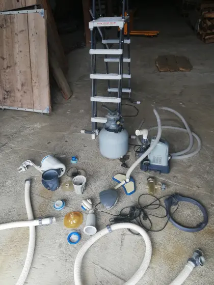 Salzwasser-Pool-Ersatzteile, Pumpe, Leiter, Sandfilter
