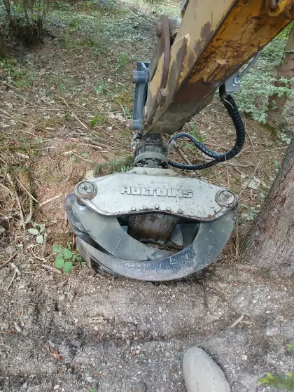 Hultdins Holzzange, Baggergreifer
