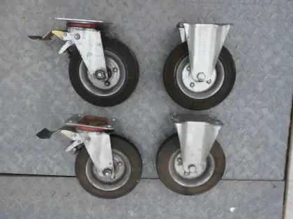 Räder, Bockrollen, Lenkrollen, Transportrollen, Vollgummi