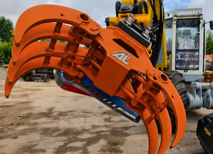 Holzgreifer Baggeranbau Multigreifer 7 Finger Festanbau