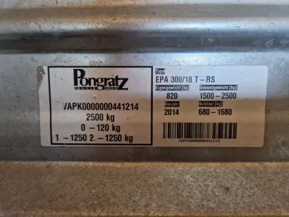 Pongratz Viehanhänger EPA300/18T