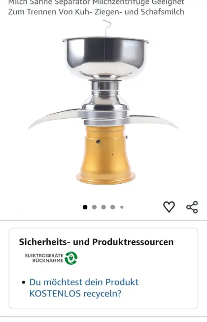 Verkaufe neue Milchzentrifuge