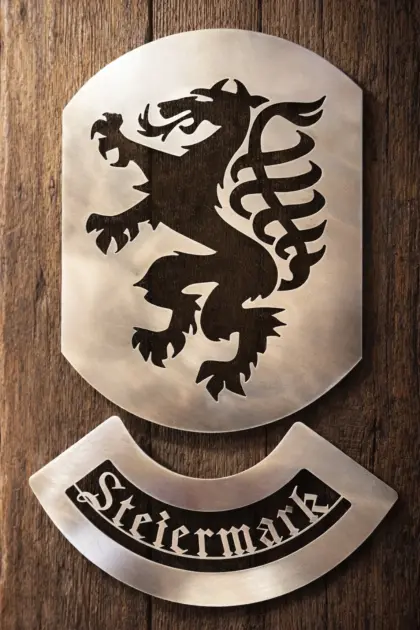 Steiermark Edelstahl-Schild, Unikat, Einzelstück