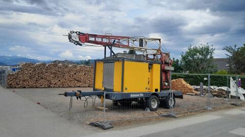 Seilkran Koller 300 auf Anhänger