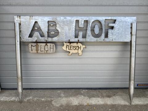 Schild „Ab Hofverkauf“ zu verkaufen