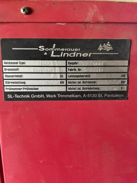 Hackschnitzelheizung Sommerauer Lindner 65 kW