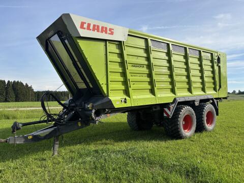 Claas Cargos 750, Dosierwalzen Fliegl Häckseltransportwagen