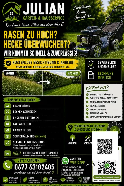 Julian's Haus- und Gartenservice, Rasenmähen, Heckenschnitt