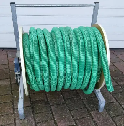 Spiralschlauch, Pumpenschlauch 1 1/2, 50 m, Schlauchwagen