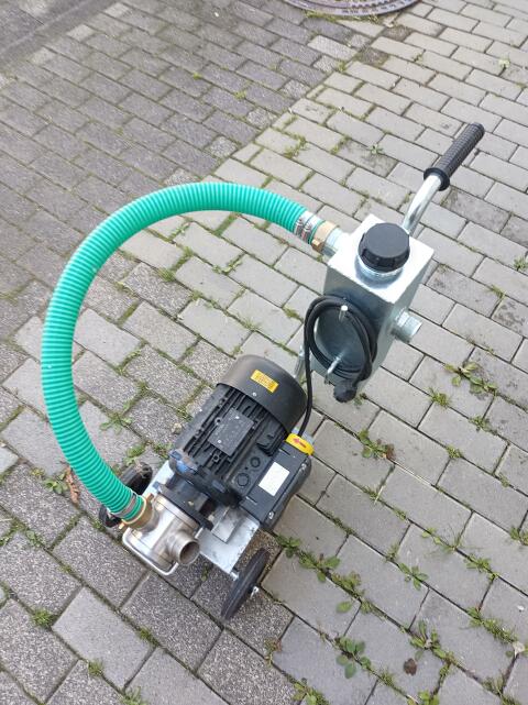ZUWA 230 V Impellerpumpe, Edelstahlgehäuse, auf Wagen