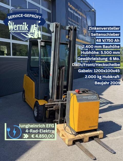 2 t Jungheinrich Elektro, ZV, SS, EFG 320 GE 115-550DZ