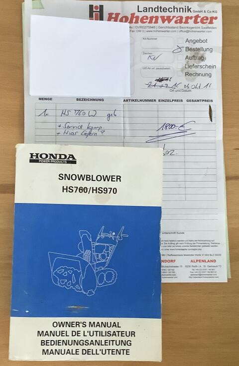 Schneefräse Honda HS760/HS970