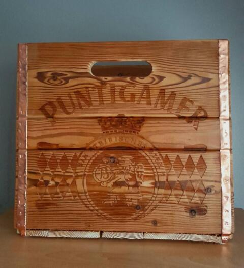 Puntigamer Holzkiste, Lärchenholz, Geschenkskiste