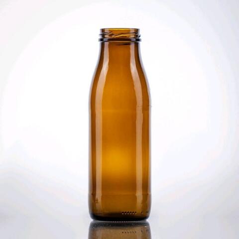 Glas-Milchflasche braun 0,5 l