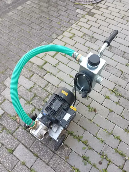 ZUWA 230 V Impellerpumpe, Edelstahlgehäuse, auf Wagen