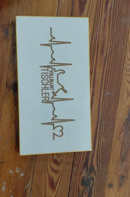 Vollblut Tischler Holztafel Dekotafel