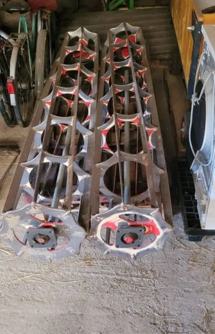 2x Flachstabwalze
