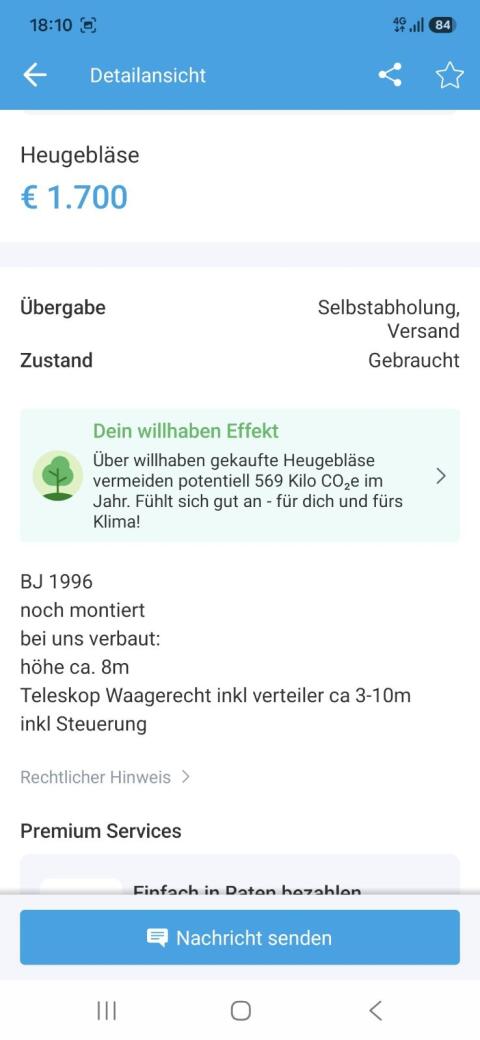 Heubelüftung, Heugebläse