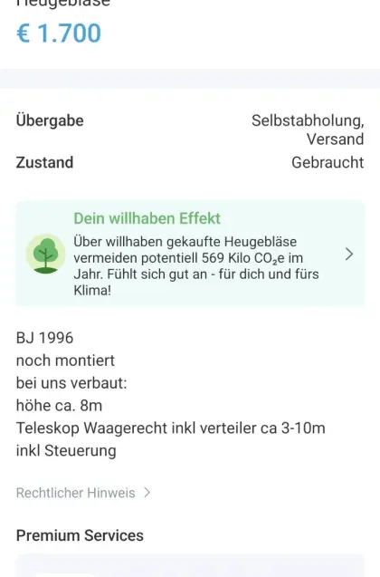 Heubelüftung, Standhäcksler, Heugebläse