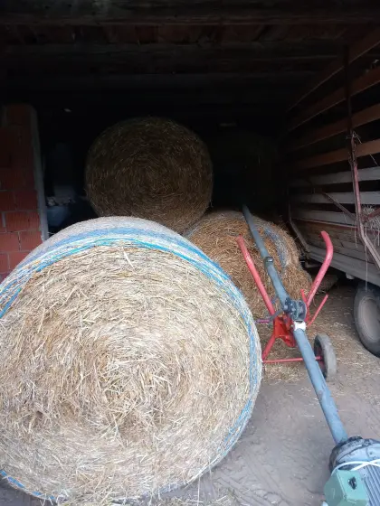 Strohrundballen Ernte 26