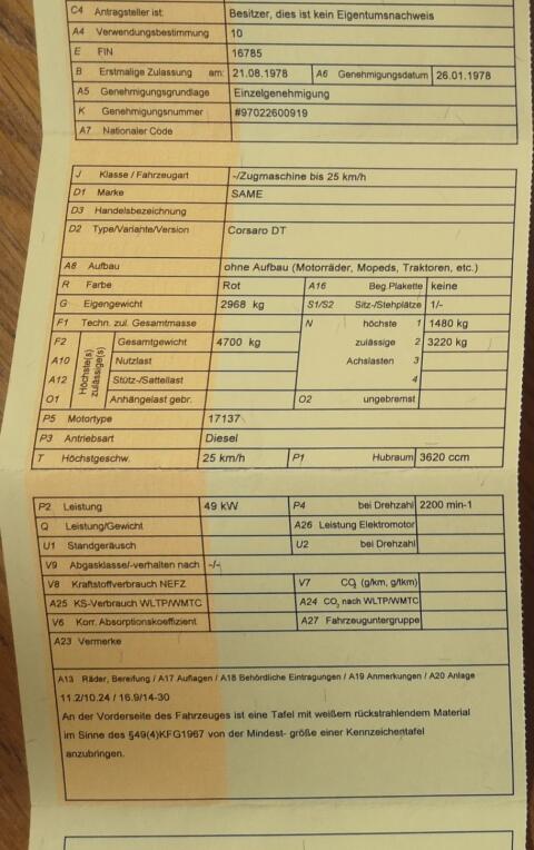 Same Corsaro DT Allrad 25 km/h, Corsaro DT