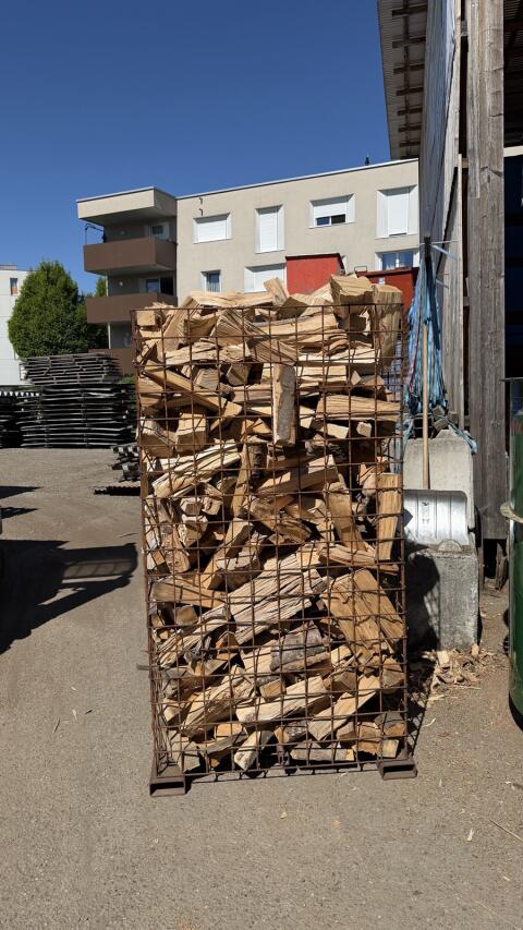 Brennholzlager-Gitterboxen