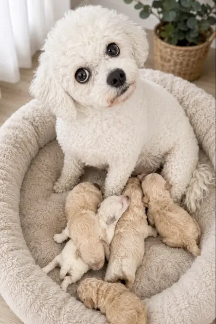 Bichonpoo-Welpen mit Ahnentafel
