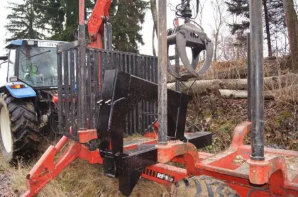 Langholzspalter, Holzspalter, Rückewagen, Forsttechnik