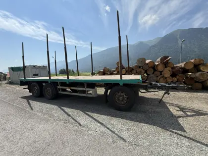 Plateauanhänger, 3-Achsen, inkl. Rungen