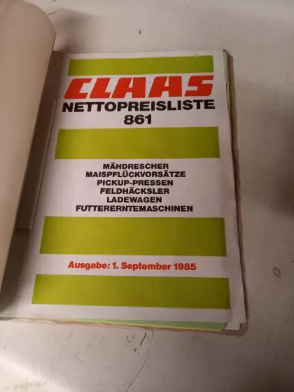 Nostalgie-Preisliste Claas