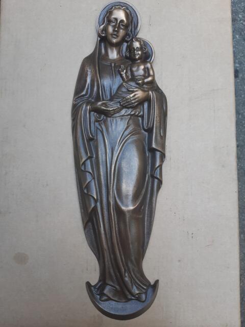 Antike Madonna mit Kind, Bronze