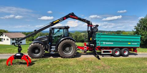 15 t Farmtech Kipper, Z-Forstkran 7,5 m, Greifer 1,4 m