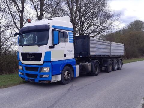 MAN TGX 18.440 Lkw mit Schwarzmüller Kippauflieger EXPORT