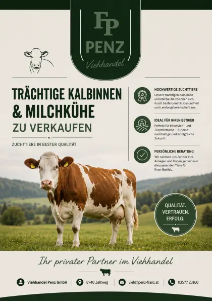 Trächtige Kalbinnen und Milchkühe (FV, HF und BV)