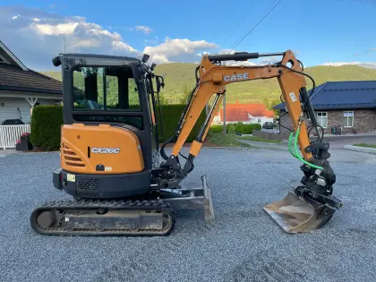 Case CX26C Minibagger inkl. Rototilt, 4 Stk. Löffeln, CX26C